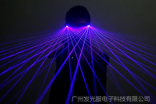 蓝色激光眼镜激光舞激光镭射眼镜dj舞台道具夜场led酒吧发光眼镜