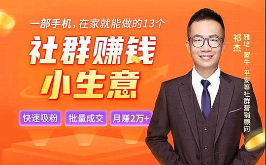 13个低成本社群小生意，一部手机轻松赚钱，每月多赚20000!插图