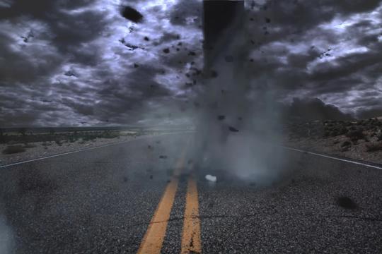 4k龙卷风特效公路实拍_3240x2160_高清视频素材下载