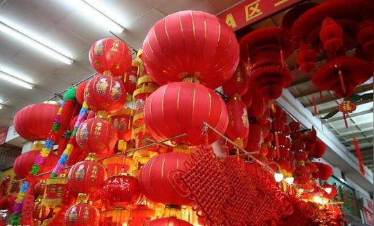 新年素材春节红灯笼鞭炮图片