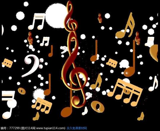 平移浮动的音乐符号和白点,视频素材免费下载
