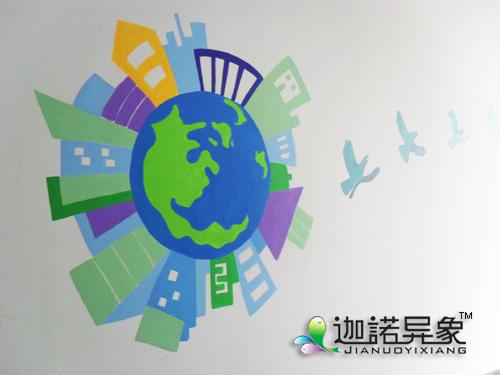 大学生创业园墙体彩绘