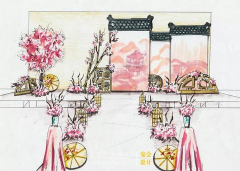 精美婚礼手绘作品