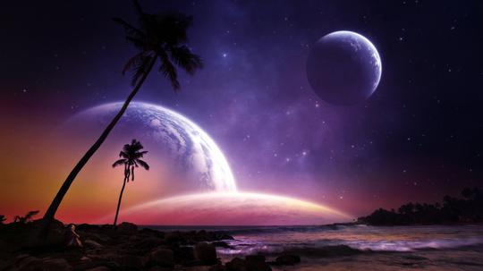 夜晚星空背景图