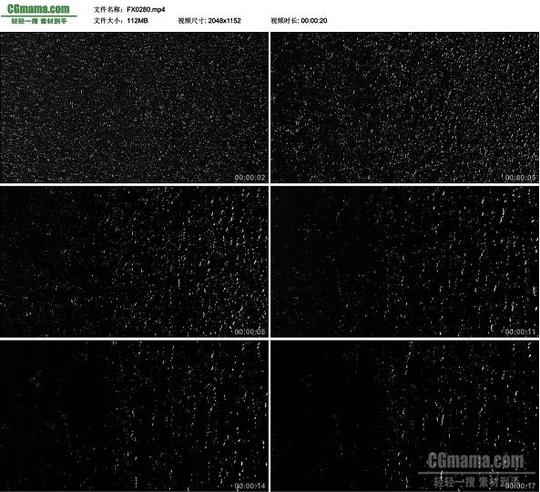 fx0280-下雨雨滴暴雨视频特效合成素材