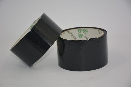 黑色胶带彩色封箱胶黑色不透光胶带警示封箱