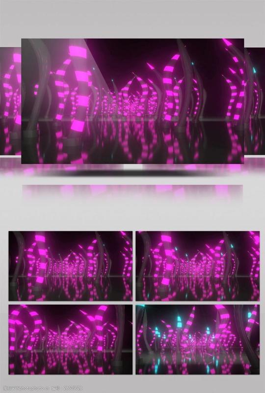 特效视频粉紫色led视频素材