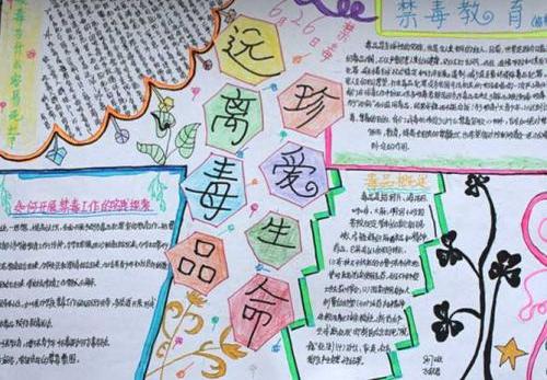 防吸毒手抄报禁毒教育手抄报素材大全版面简单好看的手抄报图片