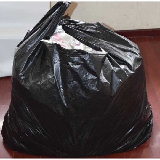 黑色塑料袋大号加厚除螨胶袋服装打包带手提搬家袋加大背心方便袋65*87加厚50个