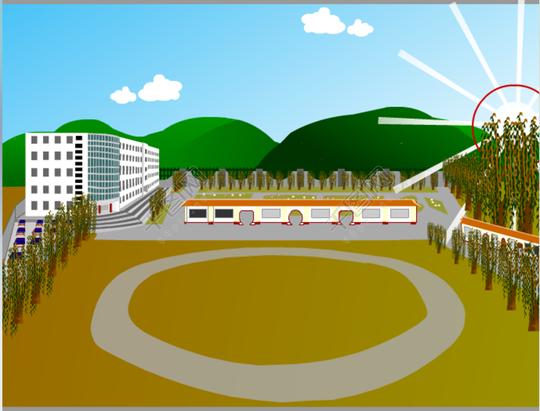 校园动画场景flash矢量素材模板免费下载_swf格式__-