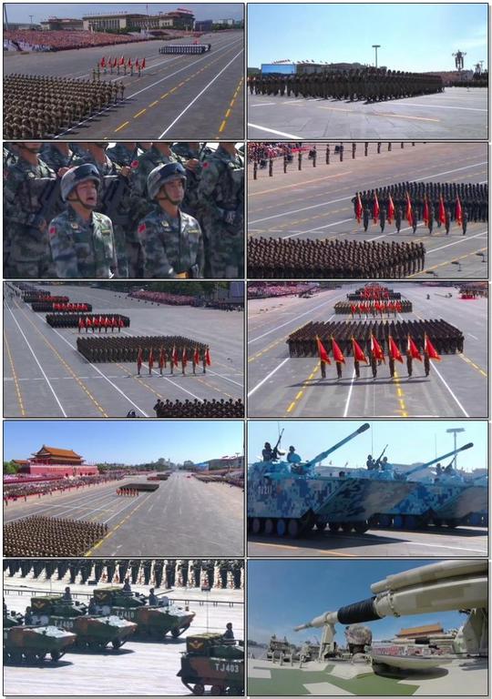 十九国庆阅兵反法西斯战争胜利周年国防征兵宣传片视频素材大
