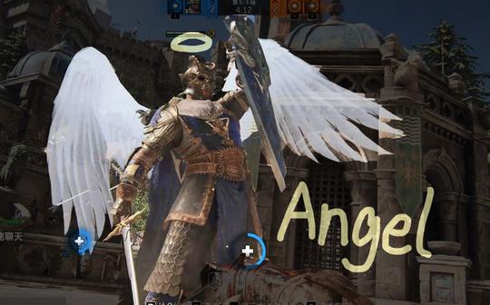 【forhonor】拿着太阳骑士剑和克总盾的有大翅膀的黑衣服天使!!