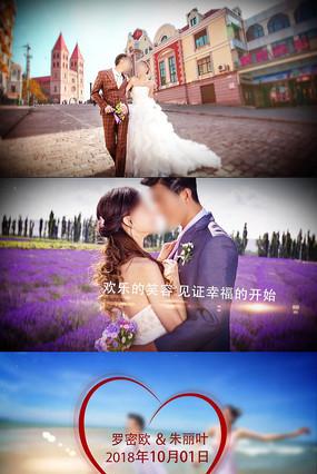 唯美浪漫爱心婚礼ae模版
