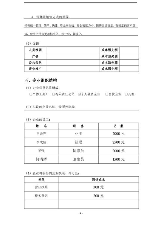 suesht植发sue植发syb创业计划书-绿源养猪场