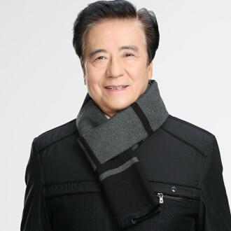 冬季中老年男士围巾中年围脖冬天加厚保暖老年人爸爸爷爷老人围巾黑色