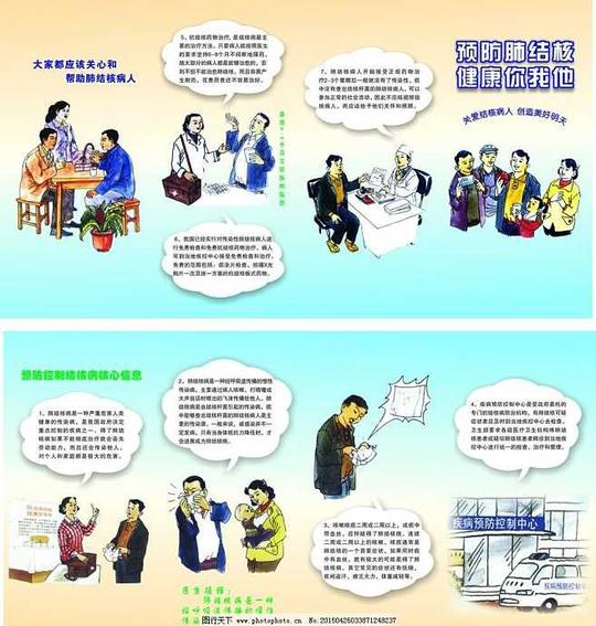 预防肺结核宣传信息病症图片素材