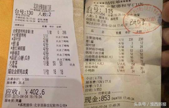 全聚德回头客不多,如今已成"景点"?网友:账单说明了一切