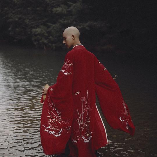 青暮从山佛系和尚摄影背影苹果手机高清壁纸x