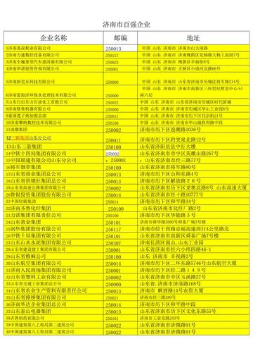 济南市三大企业有哪些