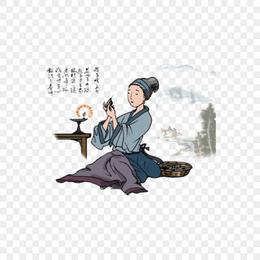 游子吟母亲节中国风插画
