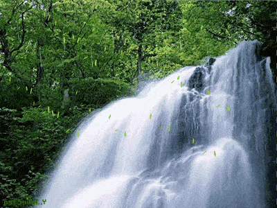 壁纸风景旅游瀑布山水桌面400_300gif动态图动图