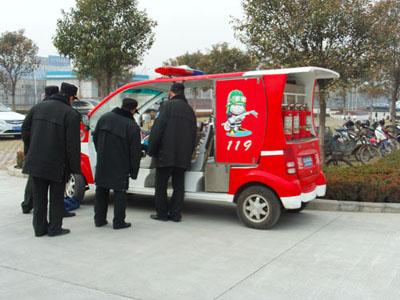 郑州消防单位参观采购电动消防车