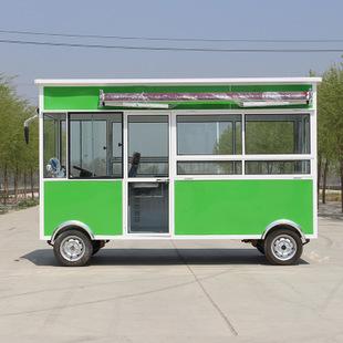 电动四轮餐车220v创业地摊小吃车定制空调炉子街景房车美食百货车
