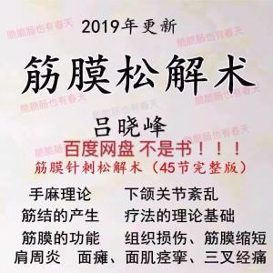 2019年吕晓峰肌筋膜松解针筋膜针刺松解术浅筋膜刃针用针疗法视频