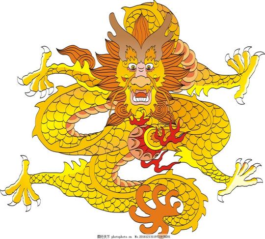 中国龙矢量线条图免费下载龙素材龙王龙矢量图龙线条龙线形图
