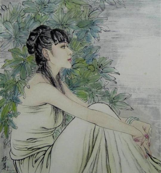 欣赏当代国画水墨美女,探讨传统水墨画对当代艺术的影响