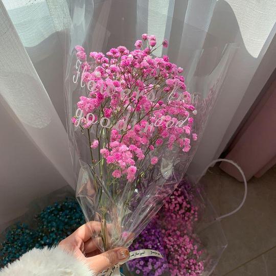 网红满天星花束摆摊花带灯diy材料全套发光花束广场地摊生意网红