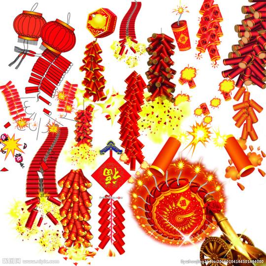 新年鞭炮素材图片