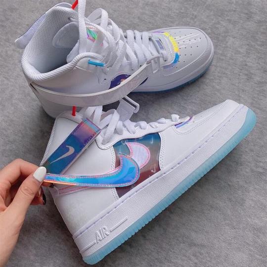 af1high‘’goodgame’空军一号高帮电玩黑炫彩镭射白色炫彩镭射【纯原】36