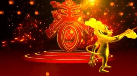 0016元旦节春节过年新年祝福拜年晚会舞台开场背景视频素材