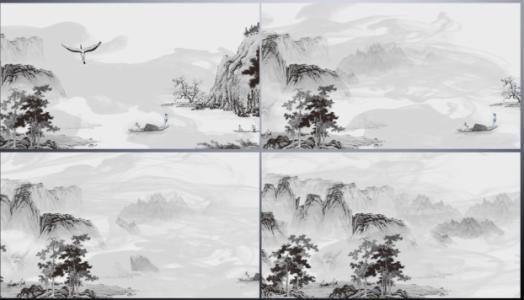 震撼大气水墨风格中国风元素企业宣传片开场片头ae模板素材视频商品