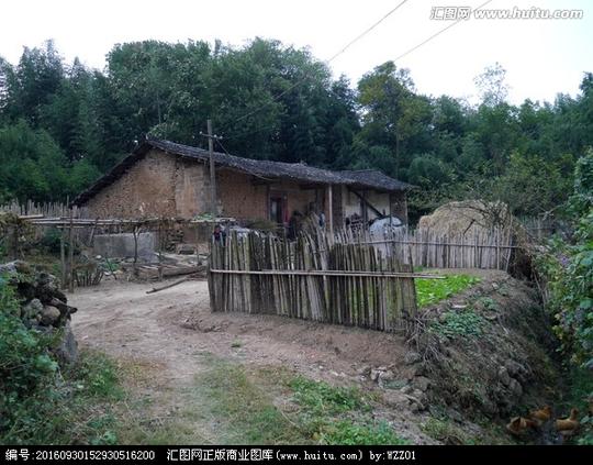农家土房农户平房农家院老房子土房子泥瓦房农家小院农家景观农村房屋