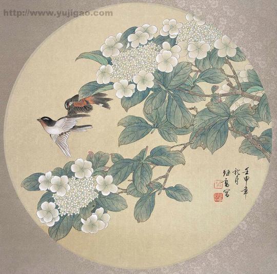 【转载】【3d-插画-工笔画素材篇】唯美的工笔画鸟上