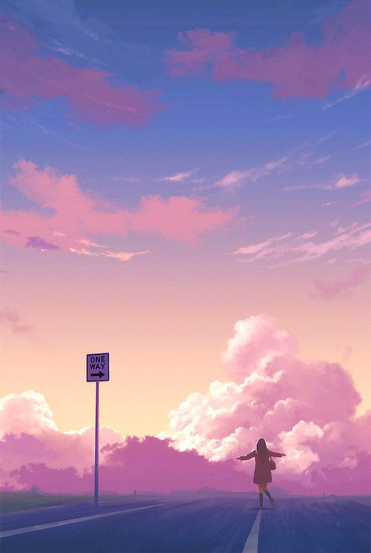 动漫风景二次元天空