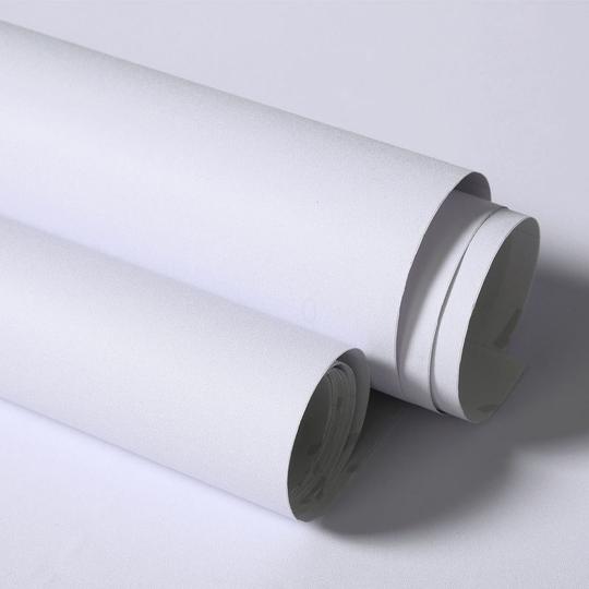 封后纯白自粘墙纸pvc防水壁纸墙贴纯白即时贴家具翻新橱柜抽屉贴纸120厘米宽加厚纯白3米长