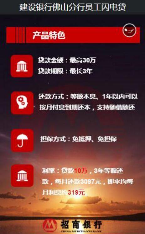 厉害了!招行做起建行生意,给建行员工发放"闪电贷"