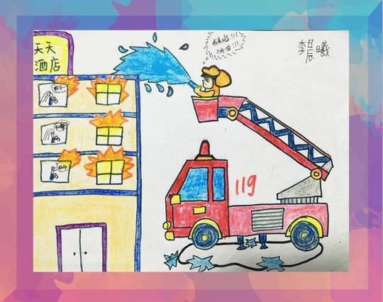 "我是小小消防员"首届儿童绘画有奖征集活动作品网络展播