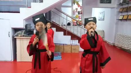 辉南永华口才:王思瑶班允博朗诵《临江仙·滚滚长江东逝水》