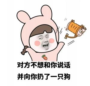 对方不想和你说话并向你扔了一只狗