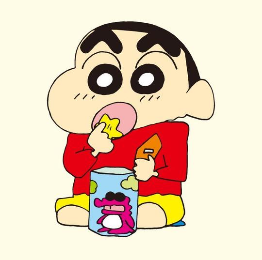 印花矢量图可爱卡通卡通形象蜡笔小新零食免费素材