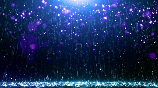 梦幻悲伤蓝色冰雨粒子雨_1920x1080_高清视频素材下载
