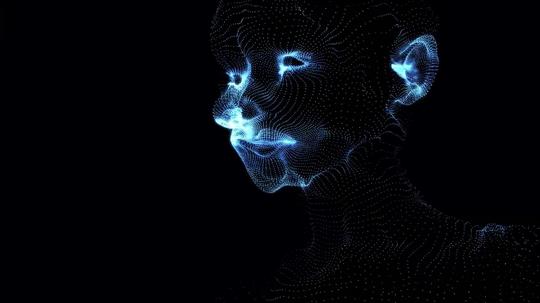 科幻技术人类全息模拟抖动特效视频素材