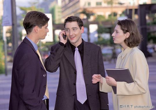 职场人物0047-职场人物图-商业图库-谈话签约