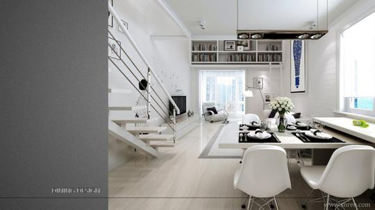 北欧风格白色小屋max2012+前期文案排版带户型图