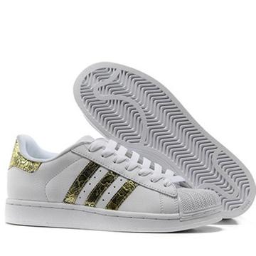 adidas/阿迪达斯三叶草贝壳头男女鞋休闲运动板鞋d65614d65615(白色