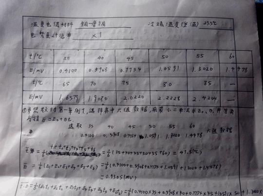 电势差计测电动势电子科技大学大物实验实验数据及处理